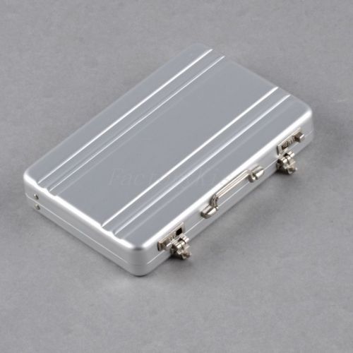 Silver Alu Mini Briefcase Password Business Bank Credit Card Case Holder FTH