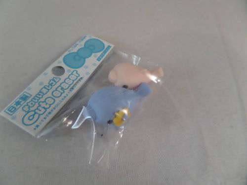 Yumenoaru dolphin erasers 1 pink &amp; 1 blue japanese collectible for sale