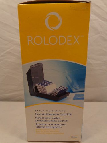 Rolodex Covered Business Card File New Black
