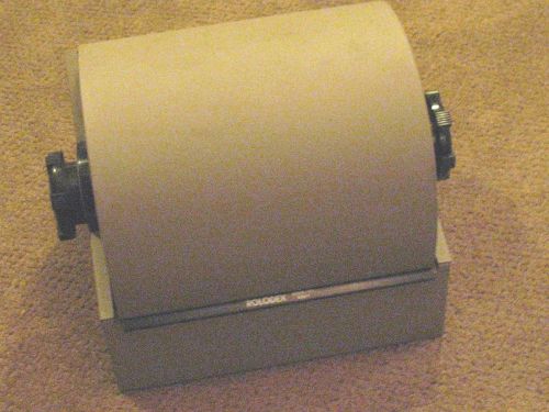 Vtg ROLODEX Model 3500-T Double ~ Covered  Rotary Card File ~ Cards Included