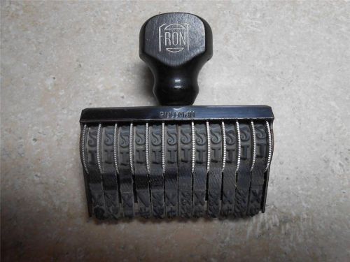 (unused) vintage pullman rotating number &amp; symbol (12 rows) wood handled stamp for sale