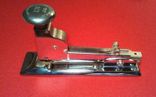 ACE model no 102 stapler Made in USA vintage chrome (works) mid century deco