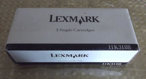 New, Genuine  Lexmark Staple Cartridges (3 cartridges) 11K3188