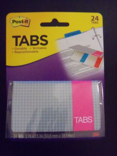 Post-it Tabs, Pink/Blue  24 Tabs-2 x 1.5  (1 pk) w/ mobile cover for on the go!