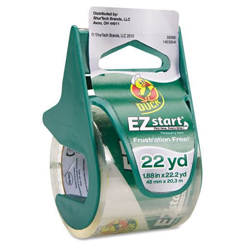 Duck EZ Start Carton Sealing Tape/Dispenser, 1.88 x 22.2 yards, 1-1/2 Core, RL