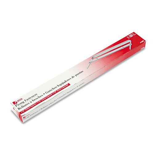 Standard two-piece paper file fasteners, 3 1/2 inch capacity, 50/box for sale