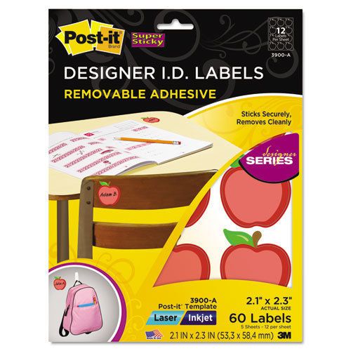 15~Post-it Designer Identification Label - 2.10&#034; Width x 2.30&#034; Length (3900A)