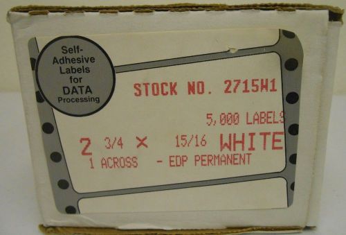 5000 Computer Address Labels Z-Labels White 15/16 x 3 1/2&#034; Self Adhesive NIB