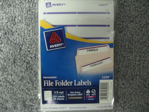 AVERY 5204:   File Folder Labels, laser/ink jet