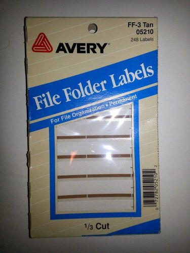 Avery File Folder Labels - 248 ct - Tan Color - New!!