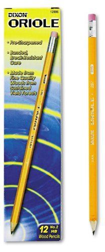 Dixon Oriole Presharpened Pencil - #2 Pencil Grade - Yellow Barrel - (dix12886)