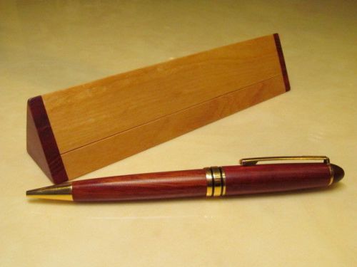 Laser engraved personalized genuine rosewood pen triangle pen case / name wedge for sale