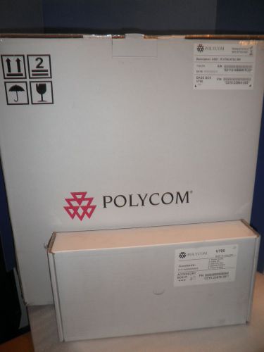 New Polycom V700 +90day Warranty, Monitor, Built-in Camera &amp; Mics, Rem: Complete