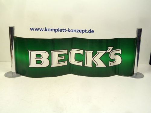 Beck`s bier werbebanner beidseitig partykeller gastronomie ca. 103 x 30 for sale