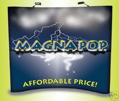Charcoal gray 10&#039; magna pop trade show pop-up display for sale