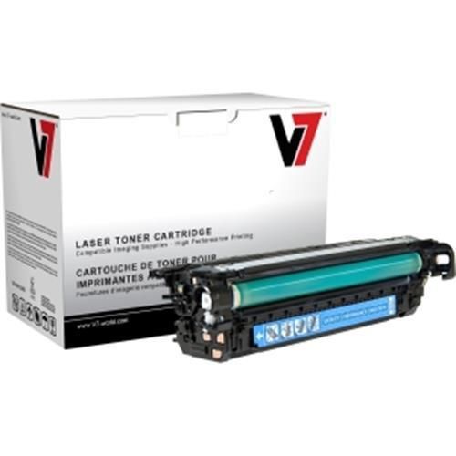 V7 cyan toner cart for hp laserjet cp4025/4525 ce261a taa compliant for sale