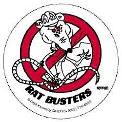 10 &#034;Ratbuster&#034; hard hat decals