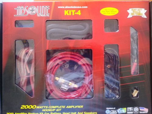 Absolute Kit 4 4 Gauge Amplifier Kit 2000 wat