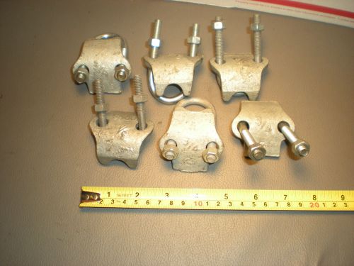 LOT OF 6  3/4&#034;  U-Bolt  Pipe Clamps  BEAM CLAMP NOS