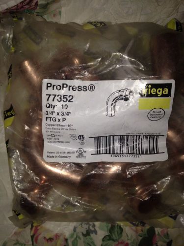 LOT OF NEW VIEGA PROPRESS FITTINGS!!! 3/4&#034; tees and 3/4&#034; St. 90&#039;s