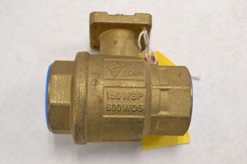 New rb 2500 600wog 150 brass threaded 1-1/2 in npt ball valve b316793 for sale
