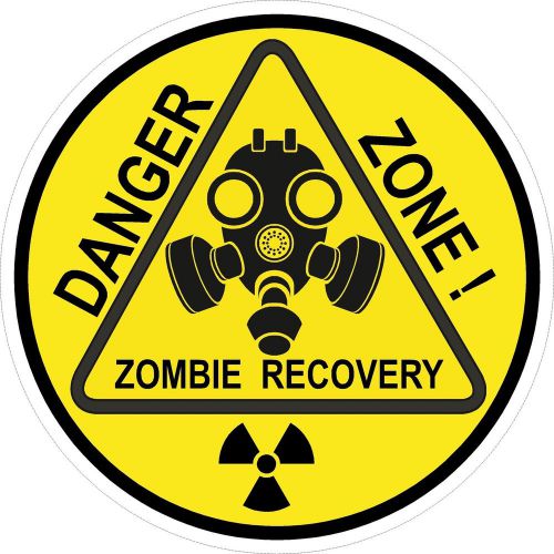 GAS MASK SYMBOL Hard hat sticker/ helmet label decal zombie bio hazard Virus