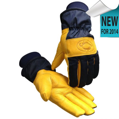 Caiman® 1354 mens medium pigskin leather  heatrac® knit wrist work gloves #13544 for sale