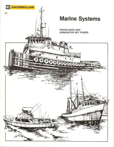 Equipment brochure - caterpillar - marine engine / generator sets - 1982 (e1626) for sale