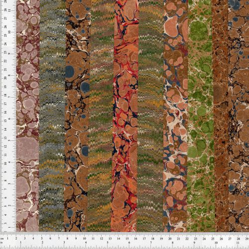 Handmade Marbled Paper Set of 10, 9x48cm 3.5x19in Scrapbooking Crafts Supplies