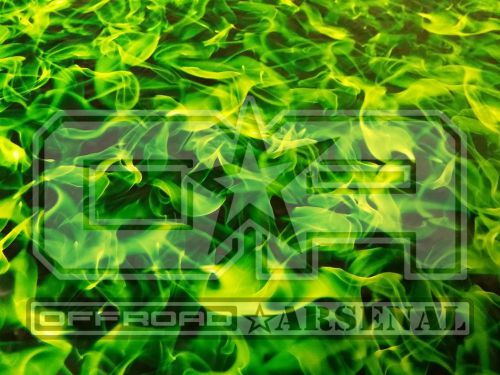HYDROGRAPHIC WATER TRANSFER HYDRODIPPING FILM HYDRO DIP GREEN FLAMES REAL FIRE
