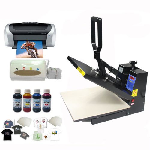 15x15 Heat Press Epson Printer CISS Inkjet Ink T-shirt Heating Transfer KIT