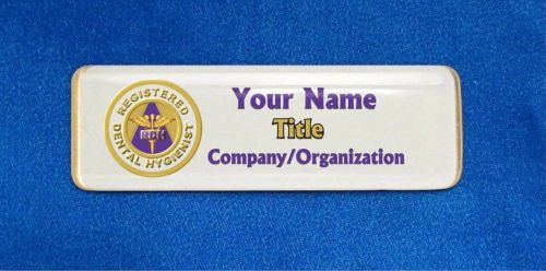 Dental Hygienist Reg Assistant Custom Personalized Name Tag Badge ID RDH Seal