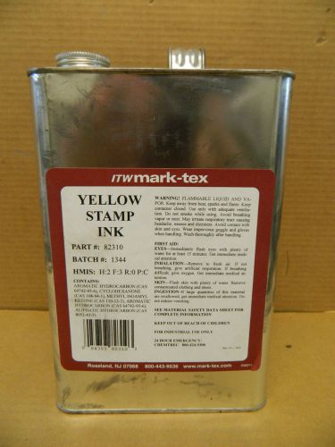 ITW MARK-TEX YELLOW STAMP INK 1 GAL 1 GALLON PART NO. 82310