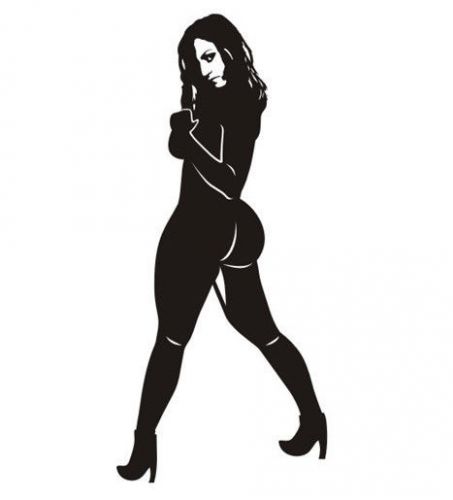 2X &#034;Sexy Girl&#034; Illustration Funny Car  Vinyl Sticker Personalized Gift   -315