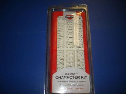 Cosco 258 Count Character Kit: 3/4&#034; Letters, Numbers, &amp; Symbols for Signs 098221
