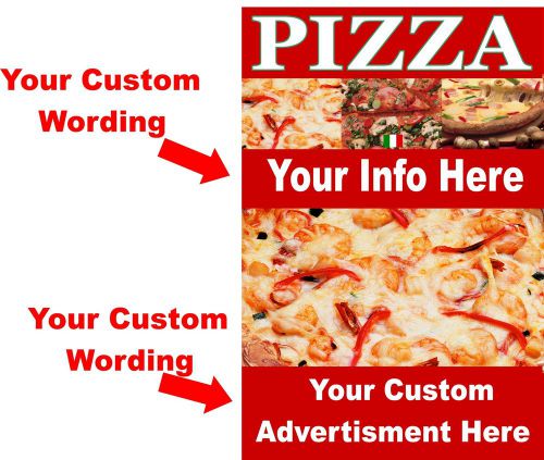Pizza Business advertising Poster Sign  24&#034;x36&#034; Your Phone # &amp; Custom wording