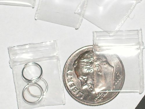20 Miniature tiny little candy dollhouse 1/2 x 1/2 inch Zip lock Plastic Bags