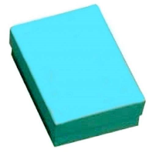 100pcs Teal Cotton Filled Jewelry Gift Boxes 3&#034;x2&#034;
