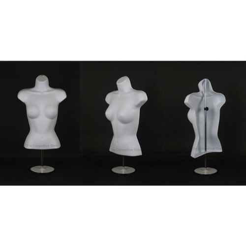 Torso Female W/Metal Base Body Mannequin Form 19&#034; To 38&#034; Height (Waist Long) For
