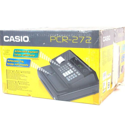 Casio pcr-272 cash register w/antimicrobial keyboard &amp; multipurpose tray for sale