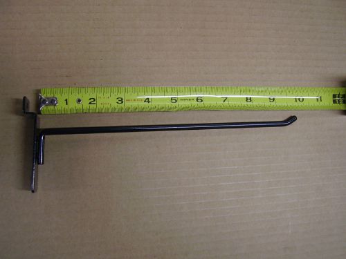 25 - 10&#034; Black Slat wall Hooks, Metal Slatwall Slatgrid Panel Display Hook Peg