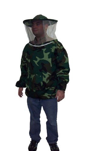 New camo large beekeeping bee keeping suit, jacket, pull over, smock with veil for sale