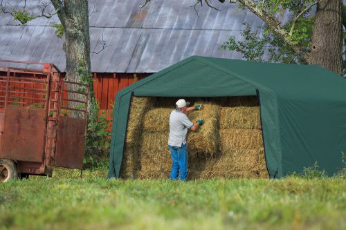 Shelterlogic-12x20x8  Run-In Shelter/horse &amp;  Livestock barn/Hay/Storage/71534