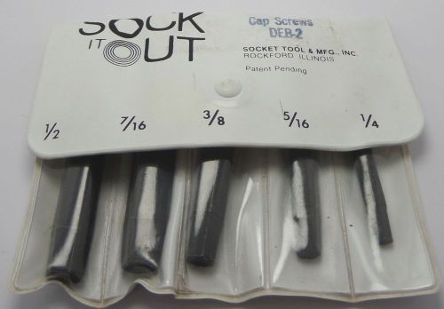 Sock It Out Cap Screws DEB-2 1/4 5/16 3/8 7/16 1/2 Socket Tool Free Shipping