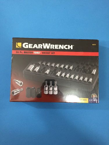NEW GearWrench 36 pc. MASTER TORX Socket Set # 80727  1/4&#034; 3/8&#034; 1/2&#034; Drive