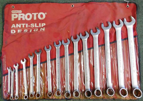 Proto j1200fasd 15-piece satin combination wrench set, 5/16&#034; thru 1-1/4&#034; for sale