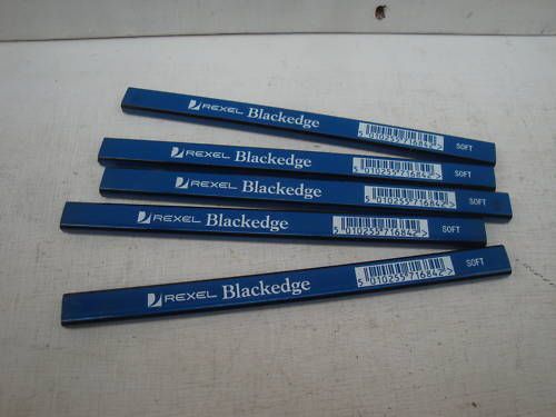5 X BLACKEDGE CARPENTRY PENCILS SOFT BLUE