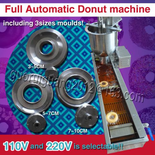 500pcs/h Automatic donut maker,donut making machine with 3 sizes moulds,counter