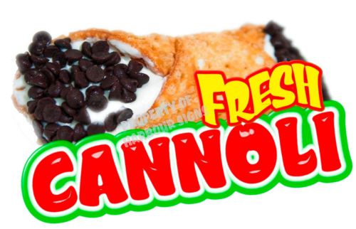 Cannoli Decal 12&#034; Italian Bakery Pastry Food Truck Restaurant Menu Vinyl Sign