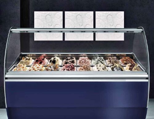 Ice cream refrigerated display case Twist 12 pan Ital proget